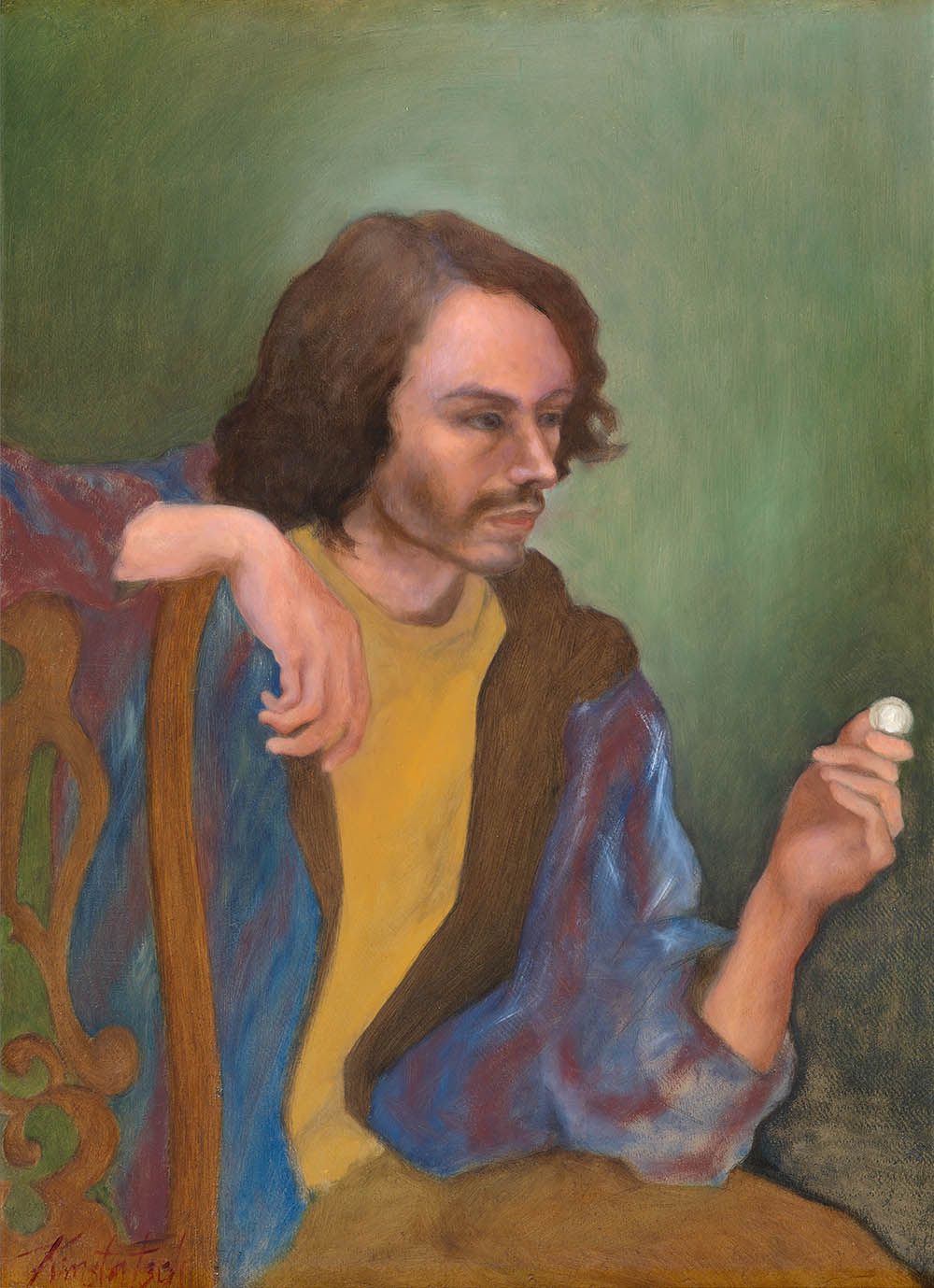 Tribute money (Render onto Caesar), oil on herringbone linen, 2016